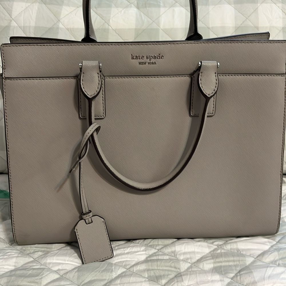 Kate Spade gray large purse, new without tags